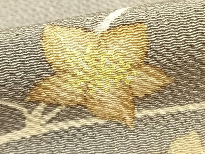 平和屋着物▽訪問着 単衣 蔦の葉文 正絹 逸品 AABB2106fy