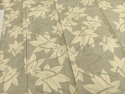 平和屋着物▽本場大島紬 単衣 9マルキ 舞葉文 正絹 逸品 AABB2121fy