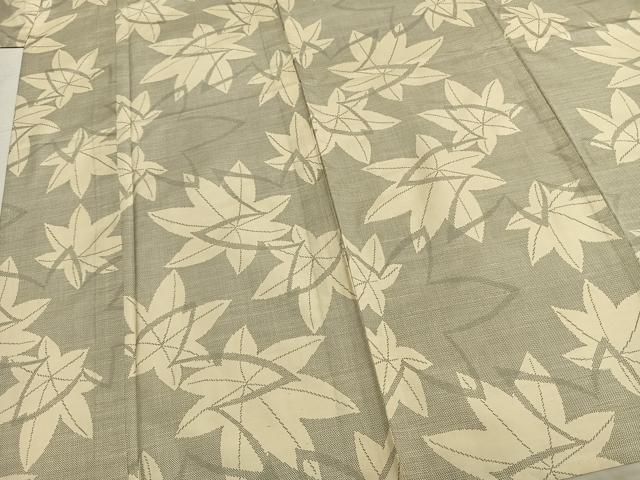 平和屋着物▽本場大島紬 単衣 9マルキ 舞葉文 正絹 逸品 AABB2121fy