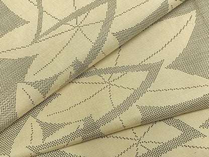 平和屋着物▽本場大島紬 単衣 9マルキ 舞葉文 正絹 逸品 AABB2121fy