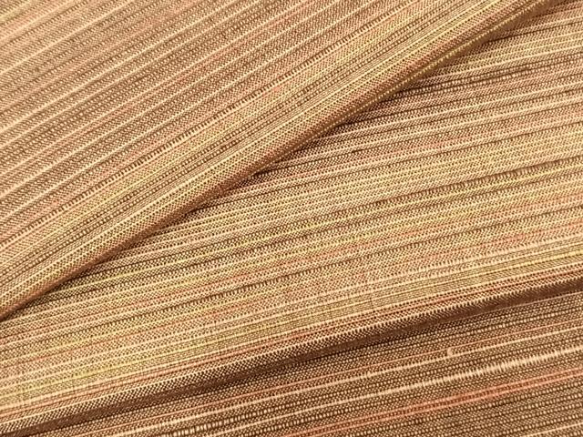 平和屋着物▽上質な紬　単衣　横段文　正絹　逸品　AABB2125fy