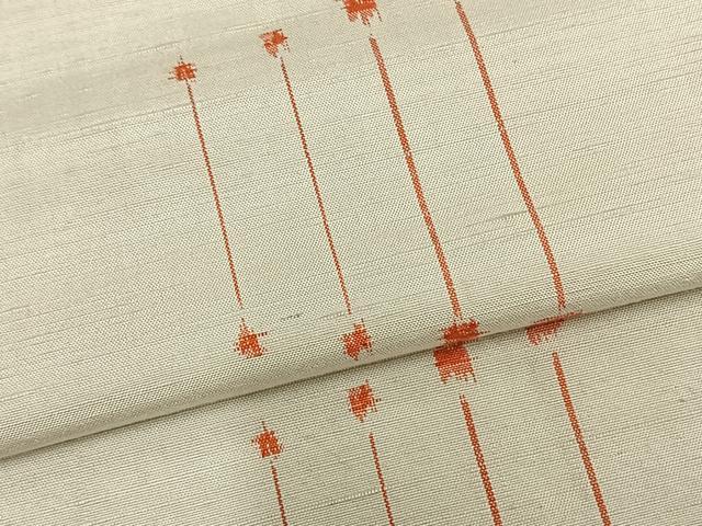 平和屋着物▽上質な紬 単衣 抽象文様 正絹 逸品 AABB2126fy