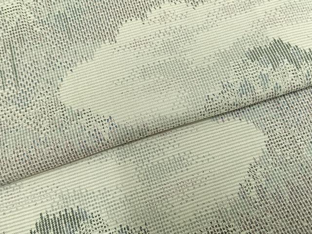 平和屋着物▽民芸　大島紬　単衣　雲取り風景文　反端付き　正絹　逸品　AABB2127fy