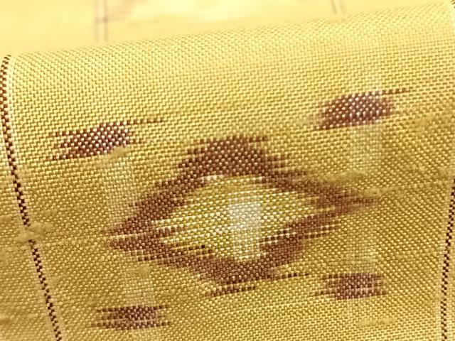 平和屋着物▽上質な紬 単衣 琉球絣 正絹 逸品 AABB2129fy