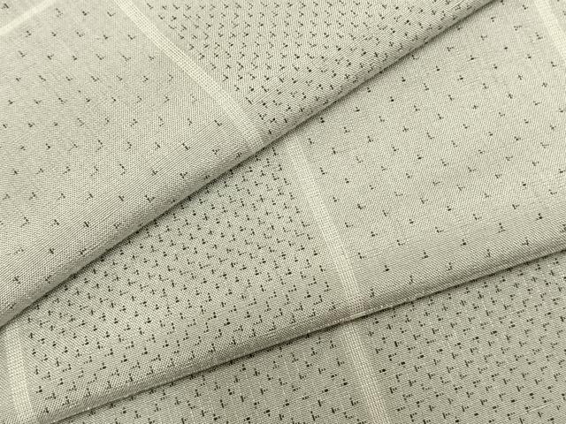 平和屋着物▽上質な紬 単衣 格子 正絹 逸品 AABB2134fy