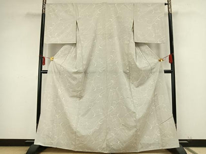 平和屋着物▽本塩沢 単衣 150亀甲 唐草文 正絹 逸品 AABB2141fy