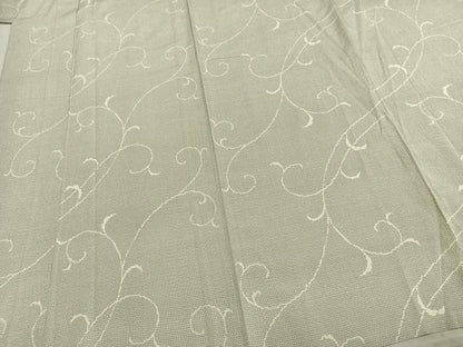 平和屋着物▽本塩沢 単衣 150亀甲 唐草文 正絹 逸品 AABB2141fy