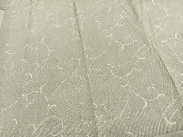 平和屋着物▽本塩沢 単衣 150亀甲 唐草文 正絹 逸品 AABB2141fy