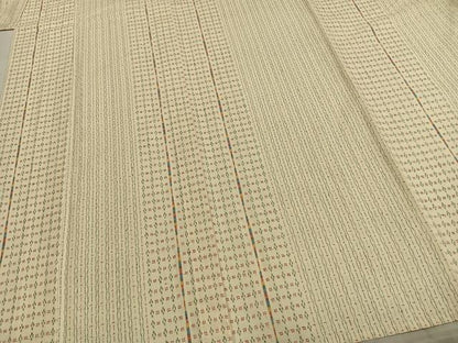 平和屋着物▽上質な紬 単衣 間道 正絹 逸品 未使用 AABB2144fy