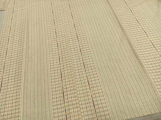 平和屋着物▽上質な紬 単衣 間道 正絹 逸品 未使用 AABB2144fy