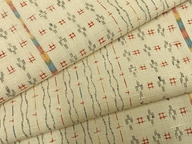 平和屋着物▽上質な紬 単衣 間道 正絹 逸品 未使用 AABB2144fy