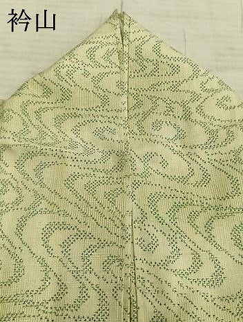 平和屋着物▽上質な紬 単衣 渦巻き文 正絹 逸品 AABB2145fy