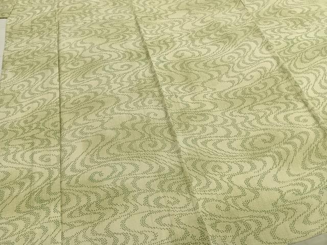 平和屋着物▽上質な紬 単衣 渦巻き文 正絹 逸品 AABB2145fy