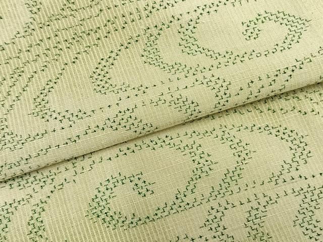 平和屋着物▽上質な紬 単衣 渦巻き文 正絹 逸品 AABB2145fy