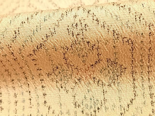 平和屋着物▽お召 単衣 亀甲花文 正絹 逸品 AABB2149fy