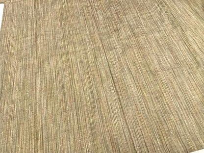 平和屋着物▽上質な紬　単衣　縞　正絹　逸品　未使用　AABB2160fy