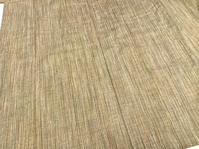 平和屋着物▽上質な紬　単衣　縞　正絹　逸品　未使用　AABB2160fy