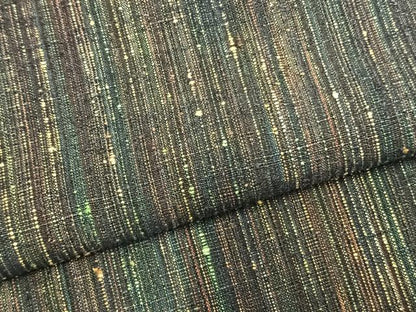 平和屋着物▽上質な紬　単衣　縞　正絹　逸品　AABB2161fy