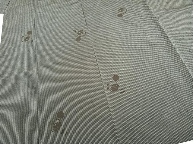 平和屋着物▽本塩沢 単衣 花丸文 正絹 逸品 AABB2169fy