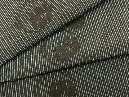 平和屋着物▽本塩沢 単衣 花丸文 正絹 逸品 AABB2169fy