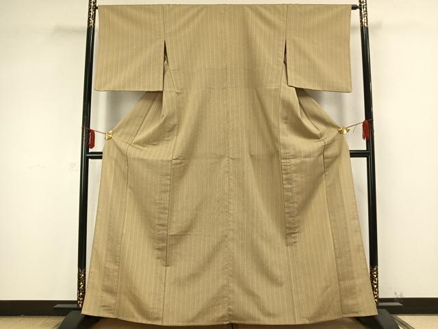 平和屋着物▽小紋 単衣 縞 洗える着物 AABB2170fy