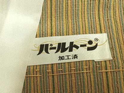 平和屋着物▽小紋 単衣 縞 洗える着物 AABB2170fy