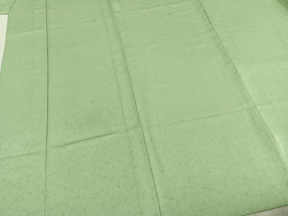 平和屋着物▽色無地 単衣 花唐草地紋 夏虫色 洗える着物 AABB2171fy