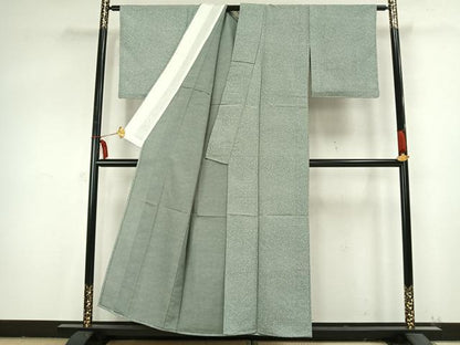 平和屋着物▽江戸小紋 単衣 霞文 鮫小紋柄 反端付き 洗える着物 AABB2172fy