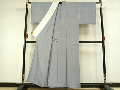 平和屋着物▽江戸小紋 単衣 花唐草文 正絹 逸品 AABB2182fy