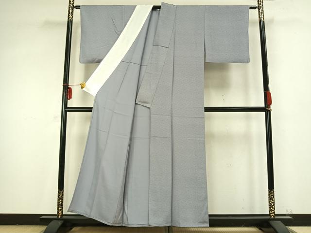 平和屋着物▽江戸小紋 単衣 花唐草文 正絹 逸品 AABB2182fy
