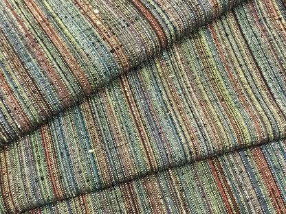 平和屋着物▽結城紬 単衣 縞 証紙付き 正絹 逸品 AABB2183fy