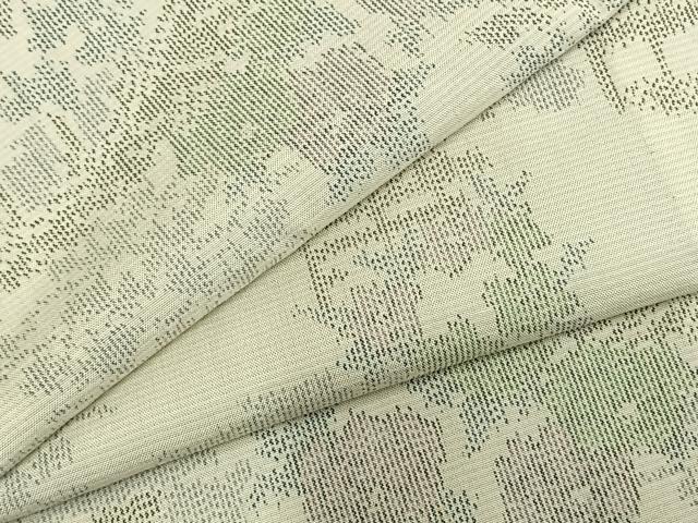 平和屋着物▽上質な紬 単衣 風景草花文 正絹 逸品 AABB2189fy