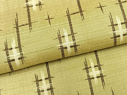平和屋着物▽上質な紬 単衣 十字絣文様 正絹 逸品 未使用 AABB2199fy