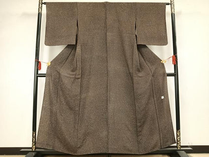 平和屋着物▽上質な小紋 単衣 作家物 散らし文 正絹 逸品 AABB2200fy
