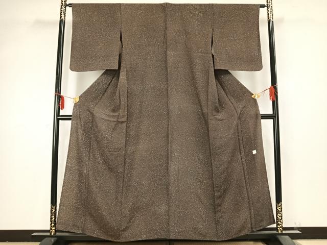 平和屋着物▽上質な小紋 単衣 作家物 散らし文 正絹 逸品 AABB2200fy