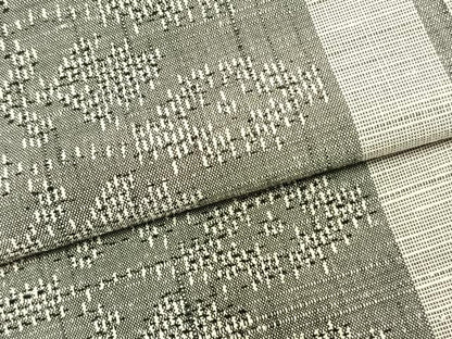 平和屋着物▽上質な紬　単衣　幾何学文　正絹　逸品　AABB2205fy