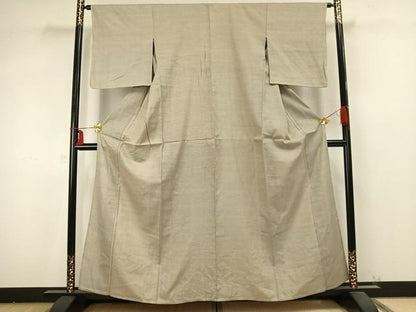 平和屋着物▽上質な紬 単衣 霞文 正絹 逸品 AABB2209fy