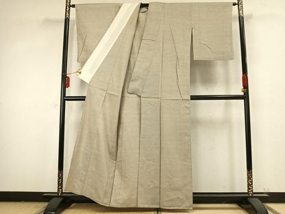 平和屋着物▽上質な紬 単衣 霞文 正絹 逸品 AABB2209fy