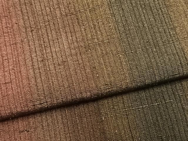 平和屋着物▽上質な紬　単衣　間道　正絹　逸品　未使用　AABB2212fy