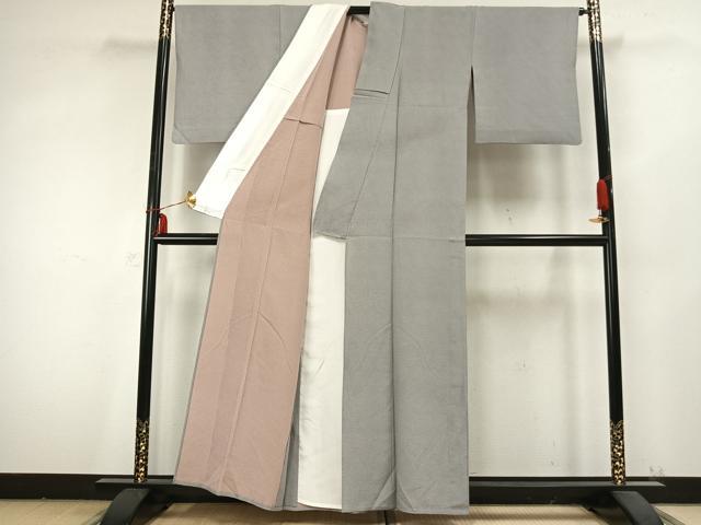 平和屋着物▽江戸小紋　単衣　大小あられ　正絹　逸品　AABB2215fy