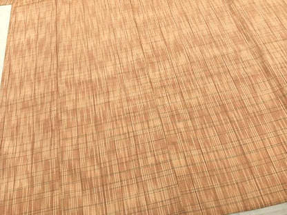 平和屋着物▽上質な紬 単衣 格子 正絹 逸品 未使用 AABB2219fy