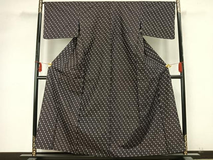 平和屋着物▽本場琉球絣　単衣　紬 　正絹　逸品　未使用　AABB2224fy