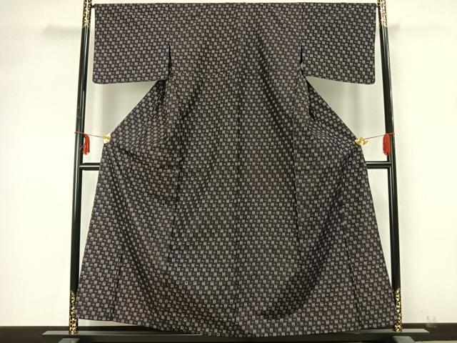 平和屋着物▽本場琉球絣　単衣　紬 　正絹　逸品　未使用　AABB2224fy