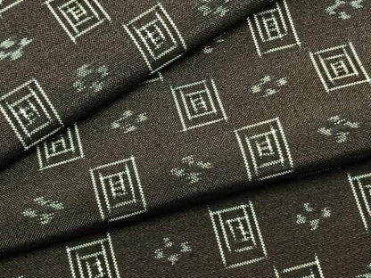 平和屋着物▽本場琉球絣　単衣　紬 　正絹　逸品　未使用　AABB2224fy