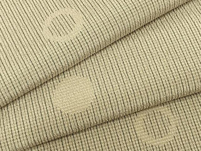 平和屋着物▽本塩沢 単衣 丸文 縞 反端付き 正絹 逸品 AABB2229fy