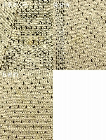 平和屋着物▽本塩沢 単衣 七宝間道 正絹 逸品 AABB2230fy
