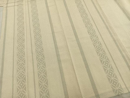 平和屋着物▽本塩沢 単衣 七宝間道 正絹 逸品 AABB2230fy