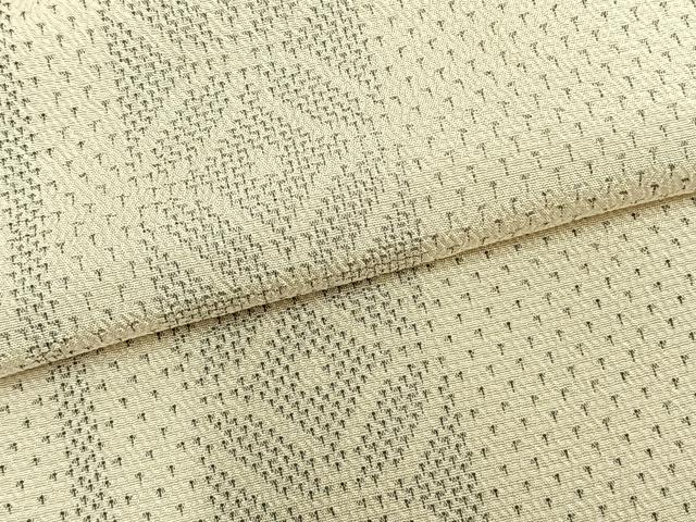 平和屋着物▽本塩沢 単衣 七宝間道 正絹 逸品 AABB2230fy