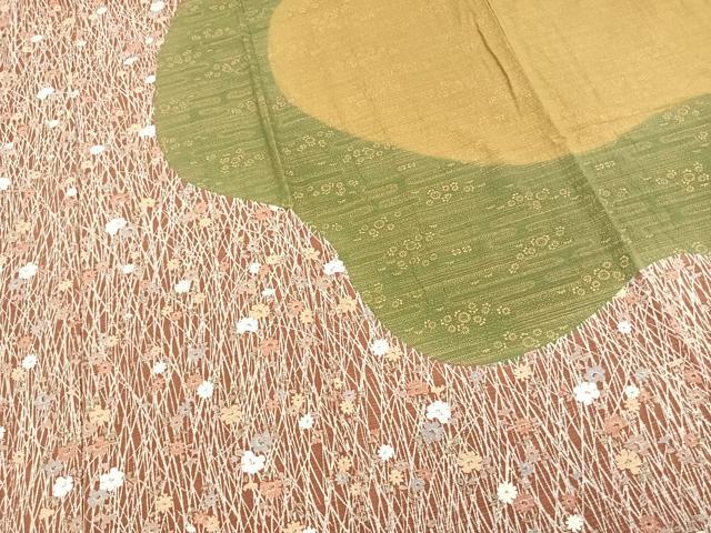 平和屋着物▽訪問着 単衣 草花文 金彩 正絹 逸品 AABB2235fy