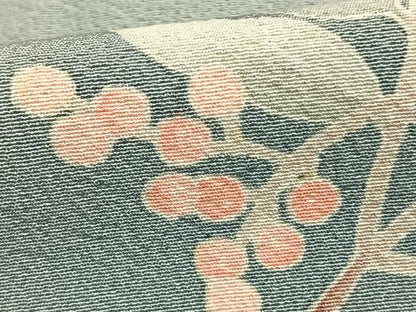 平和屋着物▽本加賀友禅作家 柿本市郎 訪問着 単衣 南天文 正絹 逸品 AABB2236fy